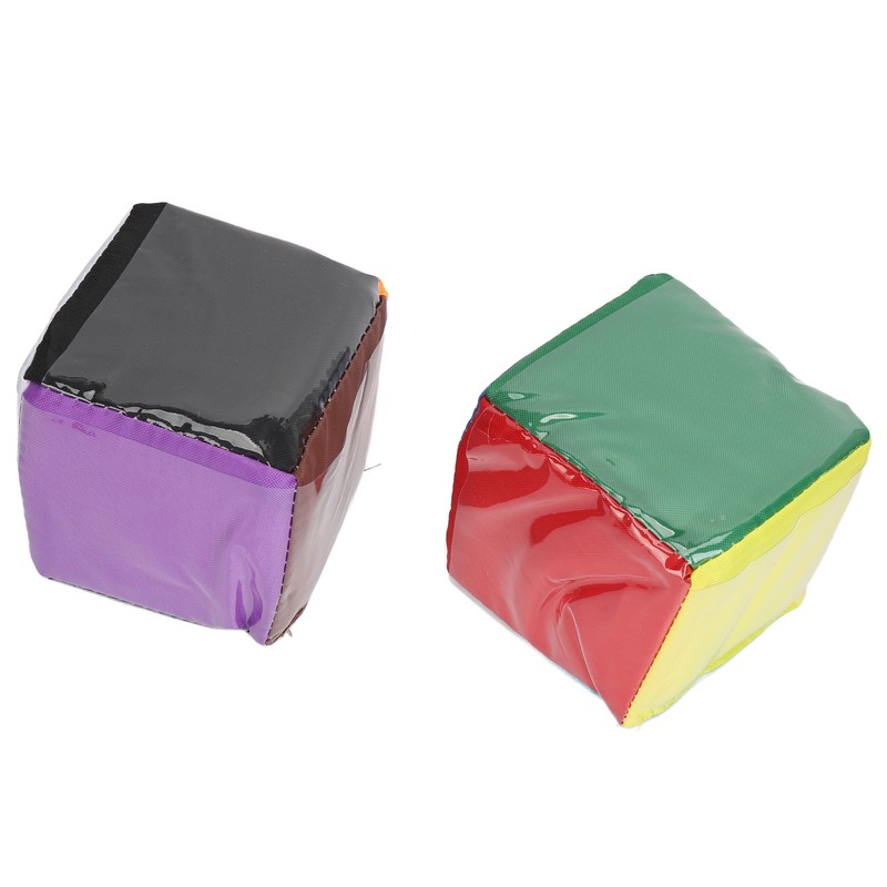 2pcs DIY Education Playing Game Dice with Clear Pocket Early