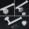 SEABEFORE White Toilet Roll Holder Bathroom Toilet Paper Holder Wall-Mounted