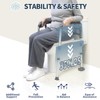 Toilet Safety Rails, Height-Adjustable, Foldable, Tool-Free Assembly, for Elderly, Seniors,