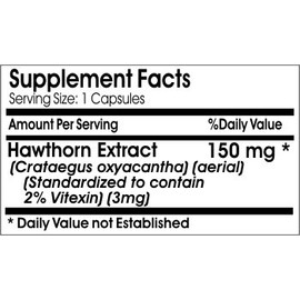 Naturetition Supplements Hawthorn Standardized Extract 150mg ~ 100 Capsules - No Additives