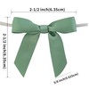 Micomon 50pcs 2-1/2" Vanilla Green Satin Ribbon Bows with Twist