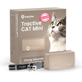 Tractive CAT Mini GPS Tracker for Cats | Market Leader | Live Location | Position History | Health Warnings | Activity Tracking | Collar Included