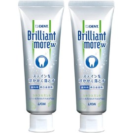 Lion Dental Materials Brilliant More Double Citrus Mint [Brilliant more W] 2 bottles Dental exclusive product Whitening