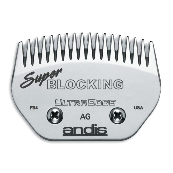 Andis Carbon-Infused Steel UltraEdge Super Blocking Dog Clipper Blade, Blocking, (64340)