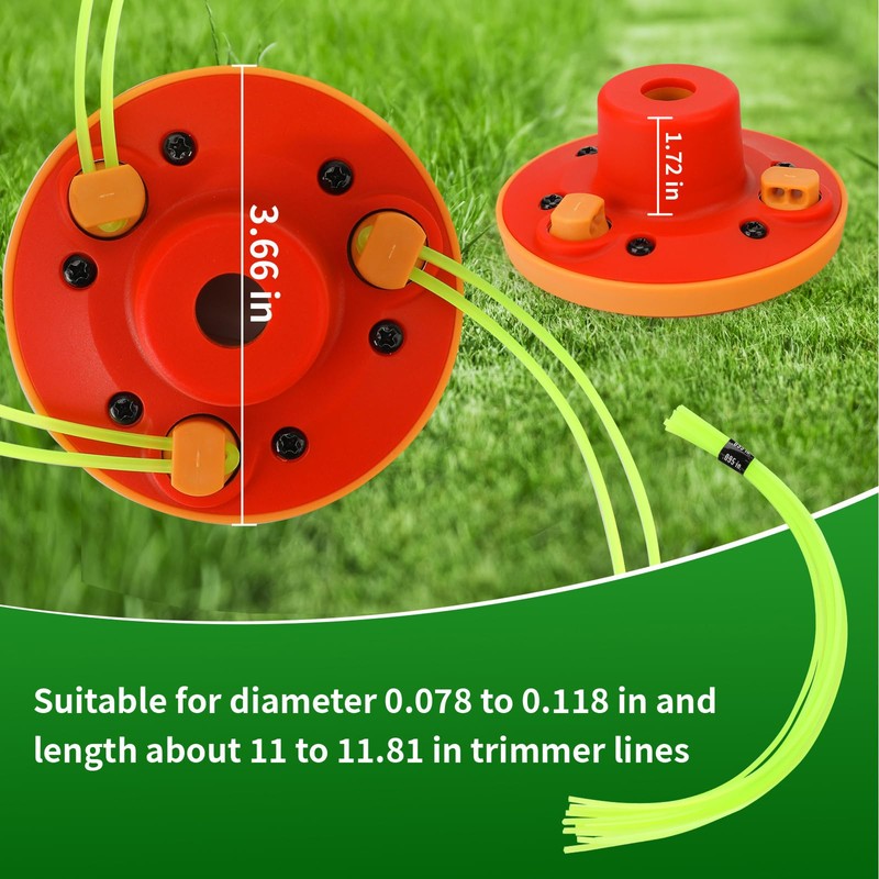 Quintillus Universal Weed Eater Head,H09 Weed Wacker Head Grass Trimmer