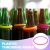 PATIKIL 5.1 Inch Plastic Ring Throwing Rings for Bottles, Pack