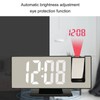 Digital Alarm Clock 180° Rotatable Projection 4 Level Brightness LED