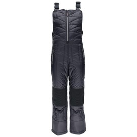 RefrigiWear Women's Diamond Insulated Bib Overalls, 20°F Comfort Rating, (Black), (Large)