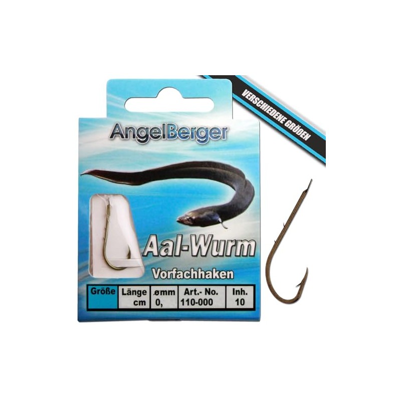 Angel Berger Leader Hook Tied Hooks (Eel / Worm Size