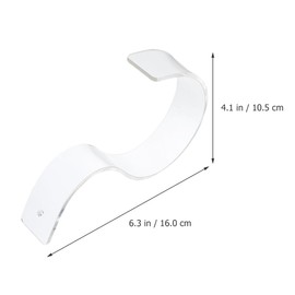 Cabilock 8 Pieces Acrylic Belt Holder Desktop Organiser Shelf Transparent Organiser Bags Transparent Display Stand Acrylic Belt Display Racks Belt Organiser