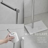 JOMANDAN 304 Stainless Steel Freestanding Toilet Paper Holder with Marble