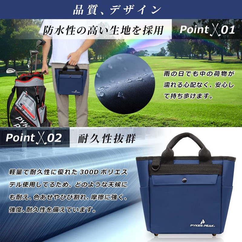 PYKES PEAK Golf Round Tote Bag, Ultra Lightweight 12.0 oz