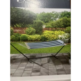 Style Selections 1 Person Weather Resistant Poly Rope And Fabric Hammock With Stand