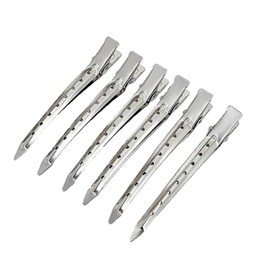 Hair Clip Ducker Non-marking Hair Clip Hairdresser Commercial Ducker Roll Up Professional Hairpin Bangs Ducker Pin Blocking Curl Clip Rust Resistant Haircut Styling (Large/6pcs)