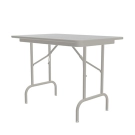 Correll 24"x36" Commercial Duty Keyboard Height (26.5") Folding Table, Gray Granite Melamine Top, USA Made, Strong Steel Apron (CF2436MK-15)