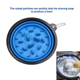 Ezcora Foldable Shaving Bowl, Silicone Shaving Soap Bowl for Shave Cream Soap, Shaving Cup for Wet Shave for Men Easy to Carry