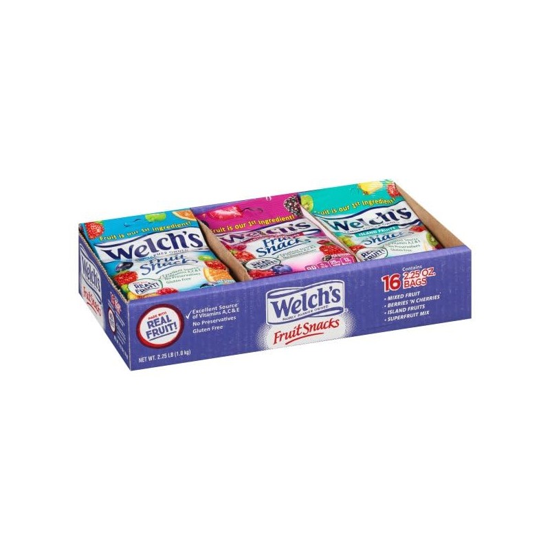 Welch's Fruit Snacks, Bulk Variety Pack with Mixed Fruit, Superfruit
