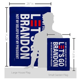 FJB Flag Not My Voice Brandon Garden House Flag Kit Americana Political President Democrat Republican Tea Party United State American Election Banner Small Yard Gift Double-Sided, Made in USA