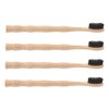 NOLITOY 4pcs Bamboo Toothbrushes Soft Bristles for Oral for Home
