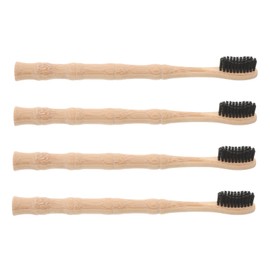 NOLITOY 4pcs Bamboo Toothbrushes Soft Bristles for Oral for Home and Travel Use and Safe Toothbrushes for Adults