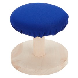 BENECREAT 6.9x6.3inch Round Wooden Ironing Board, Blue Mini Iron Padded Sleeve Tailor Ironing Board with Round Base for Tabletop Small Ironing Household Travel Accessories