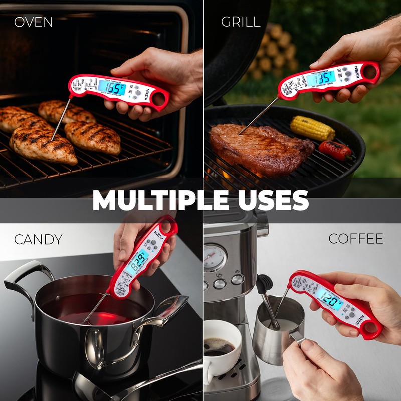 KIZEN Instant Read Meat Thermometer Digital - Food Thermometer for