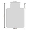 Office Chair Mat for Hardwood Floor, 48”x 36” Clear Floor