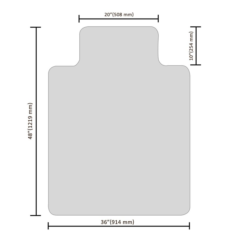 Office Chair Mat for Hardwood Floor, 48”x 36” Clear Floor