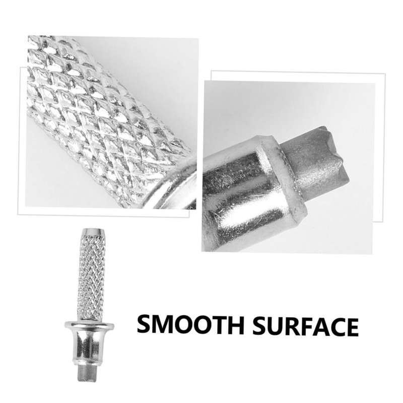 Kisangel 6pcs Replaceable Carbon Steel Alpenstock Rod Tips Climbing Accessories