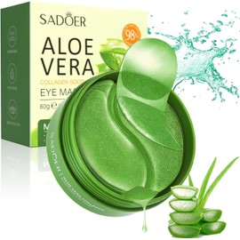 Under Eye Mask - 60 PCS Aloe Vera Under Eye Patches-Under Eye Patches for Dark Circles,Eye Puffiness & Dark Circles Treatment,Reduces Wrinkles & Fine Lines,Improves & Firms Eye Skin