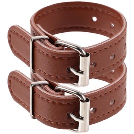 CLISPEED 1 Pair Leather Bike Basket Straps Adjustable Leather Straps for Bike Bicycle Scooter