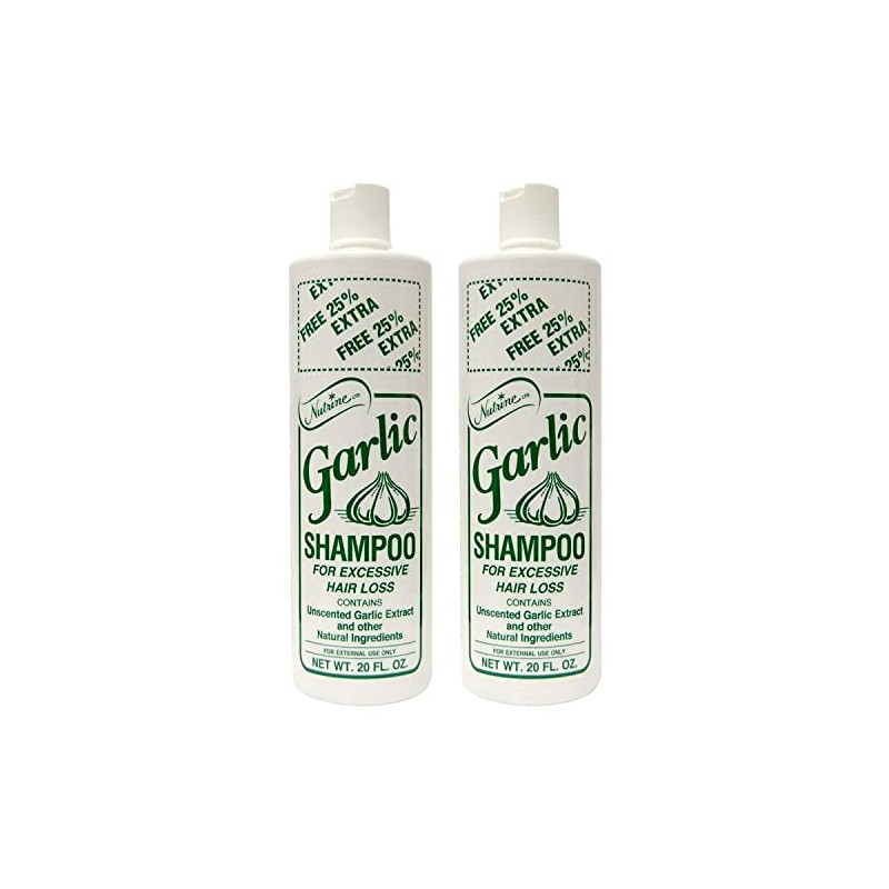 Nutrine Garlic Shampoo Unscented 20 Ounce (591ml) (Pack of 2)