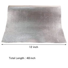 Aluminum Backed Aluminized Self Adhesive 12'' X 48’',Fiberglass Thermal Insulation Material High Temp Protection
