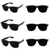 ShadyVEU 6 Pack Extremely Super Dark Classic 80's Shades Migraine