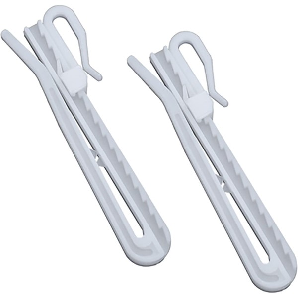 ALLVD Curtain Adjuster Hooks Curtain Hooks 2.8 inches (70 mm), Pack of 50, Inspected (White) 2.8 inches (70 mm)