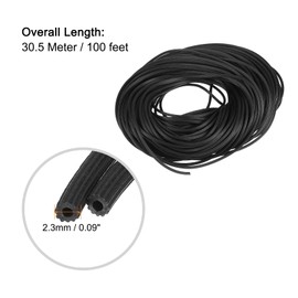 uxcell Screen Spline, 0.09"x100FT Round Window Screen Repair Retainer Spline for Door Window Screens Replacement, Black