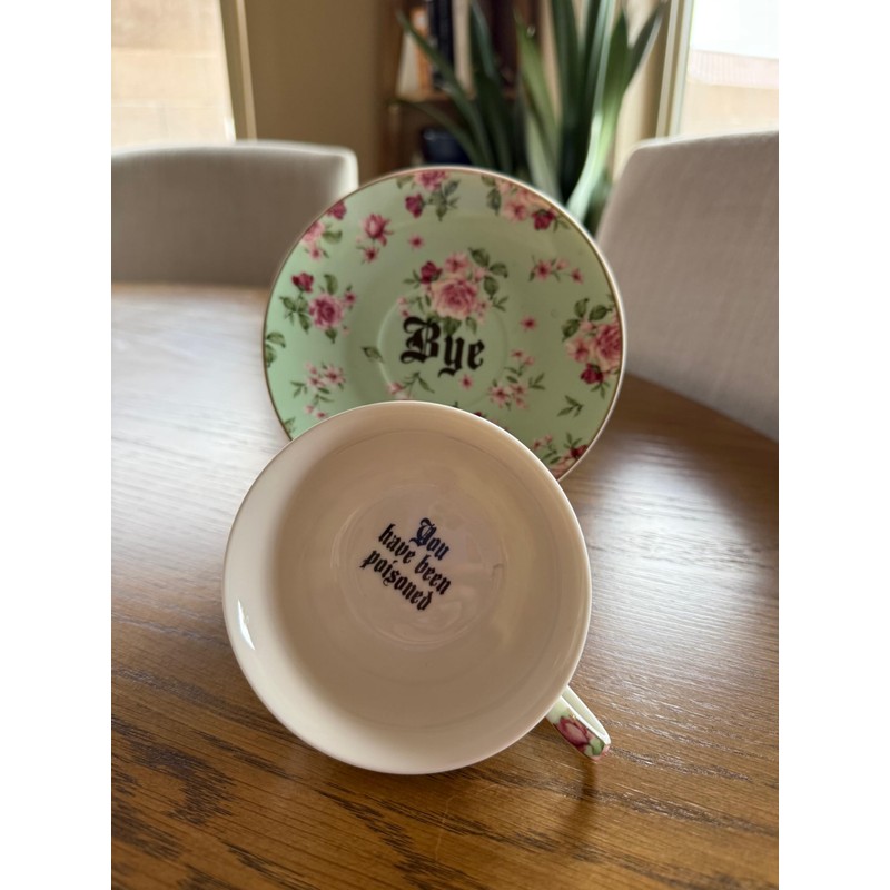 Three Black Cats Bone China "You've been poisoned- Bye" Tea
