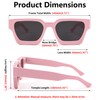 FEISEDY Retro 90s Square Sunglasses for Women Men Trendy Chunky