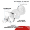Bettinay 2 Pcs Stainless Suction Hooks for Bathroom, Heavy Duty