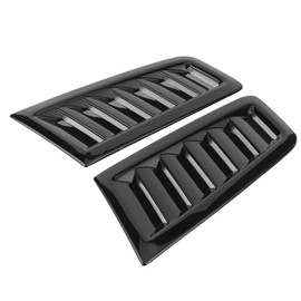 Bonnet Vents, 2Pcs Universal Bonnet Air Vents Engine Hood Car Exterior Parts, Car Hood Vent Scoop Kit Air Flow Intake Louvers Hoods Replacement for Focus RS MK2 Style, ABS