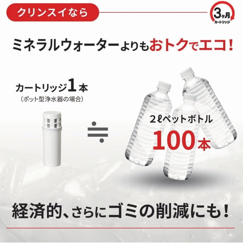 Cleansui CPC7W-NW Water Filter Pot Type Alkaline Series Replacement Cartridge,