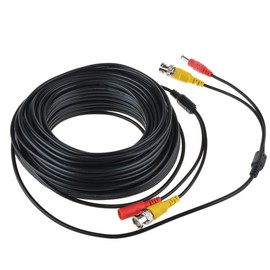 Accessory USA 50ft Black Video Power BNC Cable Cord Lead Wires for Kguard CCTV DVR Security Cameras