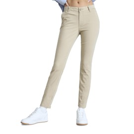 AEROPOSTALE Women's Aero Slim Uniform Pant, Summer Tan, 6 Short
