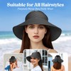 Sun Visors for Women, Wide Brim Foldable & Packable Ponytail