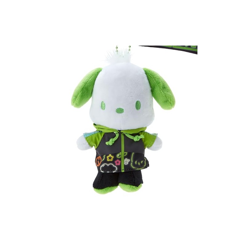 Sanrio 597147 Pochacco Mascot Holder (Sanrio Vivid Neon)