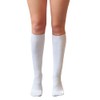 Chapini, Plain Knee High Girls Teen Cotton Rich Socks. White