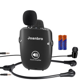 Joanbro Personal Sound Amplifier for Seniors, Voice Enhancement Devices, Pocket Sound Amplifiers for Elderly People, Adults, 50dB Gain, with Headphones & Earbud, 3 Types Mics, 3 Tone, Volume Control