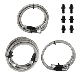 maXpeedingrods 47RE Transmission Cooler Lines Kit for Dodge Ram 2500/3500 Cummins 5.9L 1996-2002, Stainless Steel & PTFE, SS Braided Transmission Lines