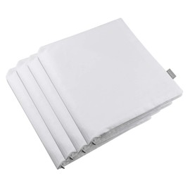 Thmyo Juego de 4 fundas de cojín cuadradas de algodón, blancas, 66 x 66 cm, modernas y resistentes a la decoloración
