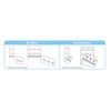 Hemline Women's Bra Back Extender, White, 50mm-3 Hooks 4 Rows